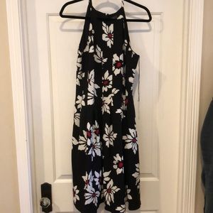 Adrianna Papell Fit and Flare Flower Tank Dress
